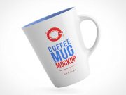 V-Shape Conical Ceramic Mug PSD Mockup