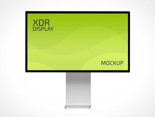 Apple XDR Display Monitor & Stand PSD Mockup