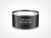 Tin Can Seam Lid PSD Mockup