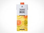 Top Pour Spout Juice Box PSD Mockup