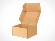 Kraft Cardboard Box Packaging PSD Mockup