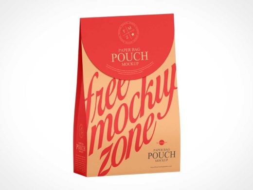 Paper Pouch Bag PSD Mockup
