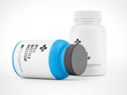 Pill Bottle Packaging PSD Mockups