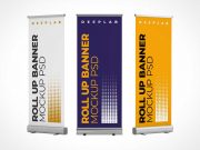 Rollup Trade Show Event Banner Flag PSD Mockup