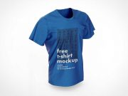 Men's Round Collar T-Shirt PSD Mockups