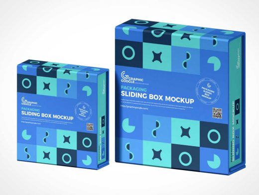 Slipcase Box Packaging PSD Mockups