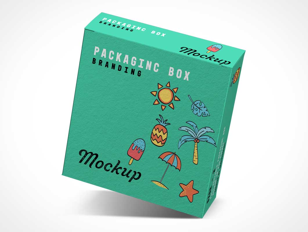 Branded Product Box PSD Mockups