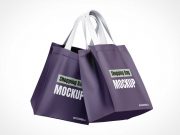 Reusable Fabric Shopping Bags PSD Mockups