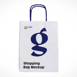 Shopping Bag & Paper String Handles PSD Mockups