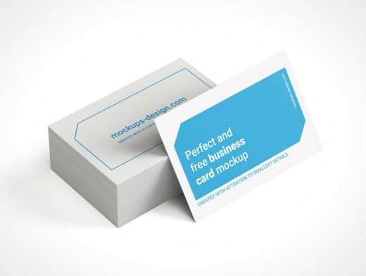 Corporate Business Card Stack PSD Mockups