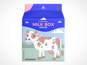 Milk Carton Box PSD Mockups
