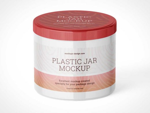Cosmetic Plastic Jar Container PS Mockups