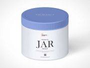 Isometric Cosmetic Care Jar Cream PSD Mockups