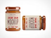 Jam Jar Glass Bottle PSD Mockups