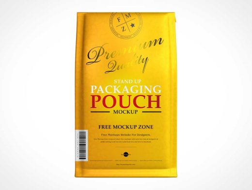 Sealed Standing Foil Pouch PSD Mockups