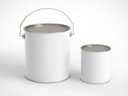 Paint Can Bucket PSD Mockups