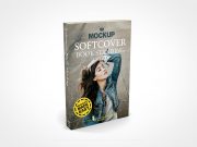 Softcover Book 6 x 9 Standing PSD Mockups