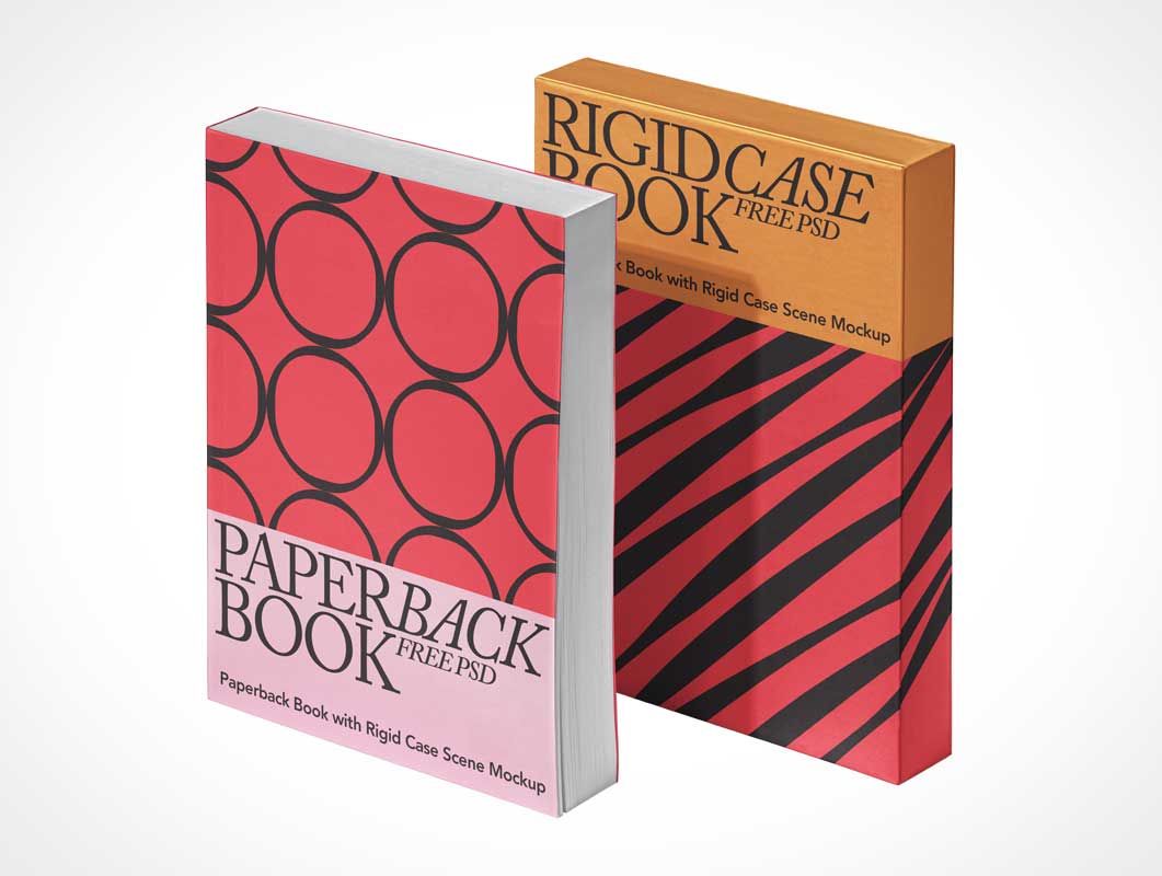 Softcover Book & Box Case Psd Mockups • Psd Mockups