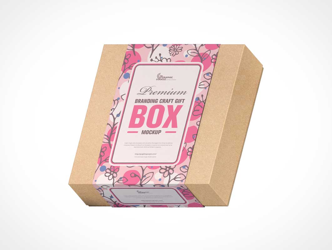 Craft Box Packaging PSD Mockups