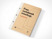 Free Kraft Screw Bound Notebook PSD Mockups