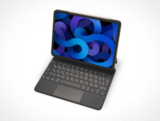 iPad Pro & Magic Keyboard PSD Mockups