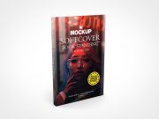 B Format Softcover Book 13mm Spine PSD Mockups
