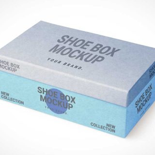 Shoebox Packaging PSD Mockups