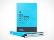 Thin Paperback Book Stack PSD Mockups