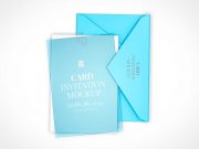 Invitation Card & Envelope PSD Mockups