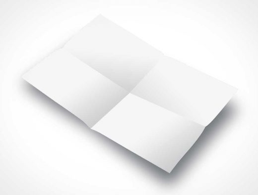 2 Fold A4 Paper Sheet PSD Mockups