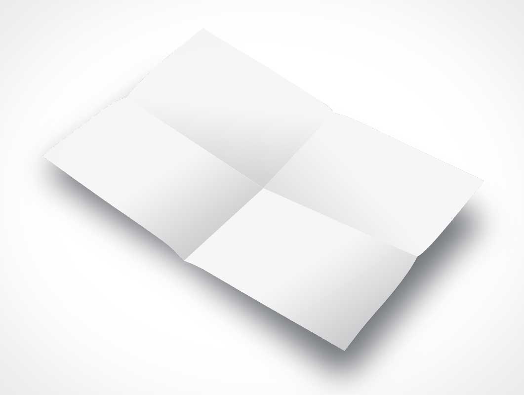 2 Fold A4 Paper Sheet PSD Mockups