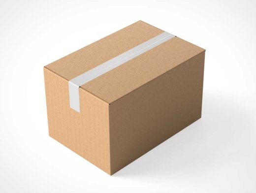 Plain Shipping Box PSD Mockups