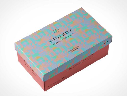 Shoebox Brand Packaging PSD Mockups