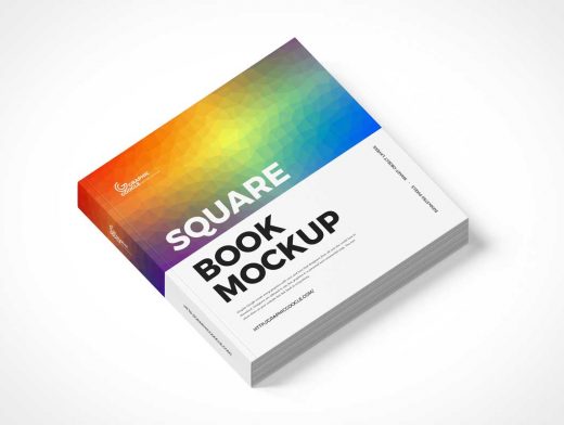 Softcover Square Premium Book PSD Mockups