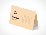 Folded Business Card PSD Mockups