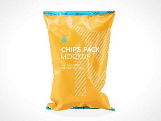 Sealed Chip Bag Mockup