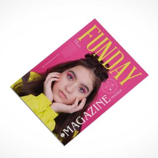 Floating Cover Magazine Mockup