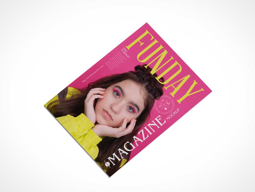 Floating Cover Magazine Mockup