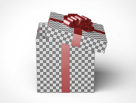 Square Gift Box Mockup 2