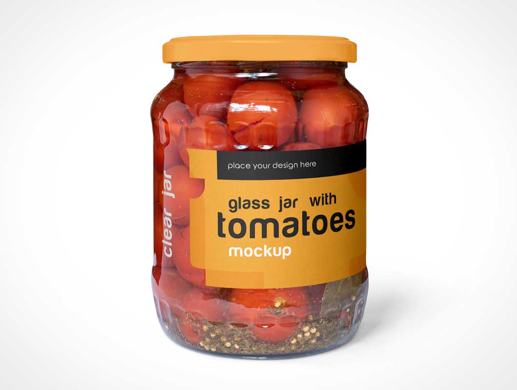 Tomato Glass Jar Mockup